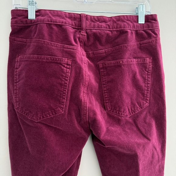 PILCRO JEANS MICRO CORDUROY CROPPED 5 POCKET STYLE COTTON BLD BURGUNDY 30 - Picture 7 of 11